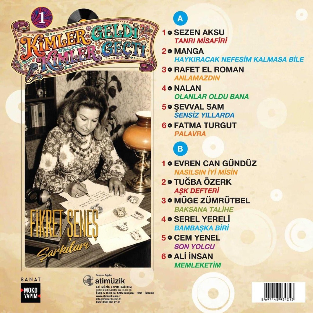 Kimler Geldi Kimler Geçti 1 Fikret Şeneş Şarkıları - Plak LP