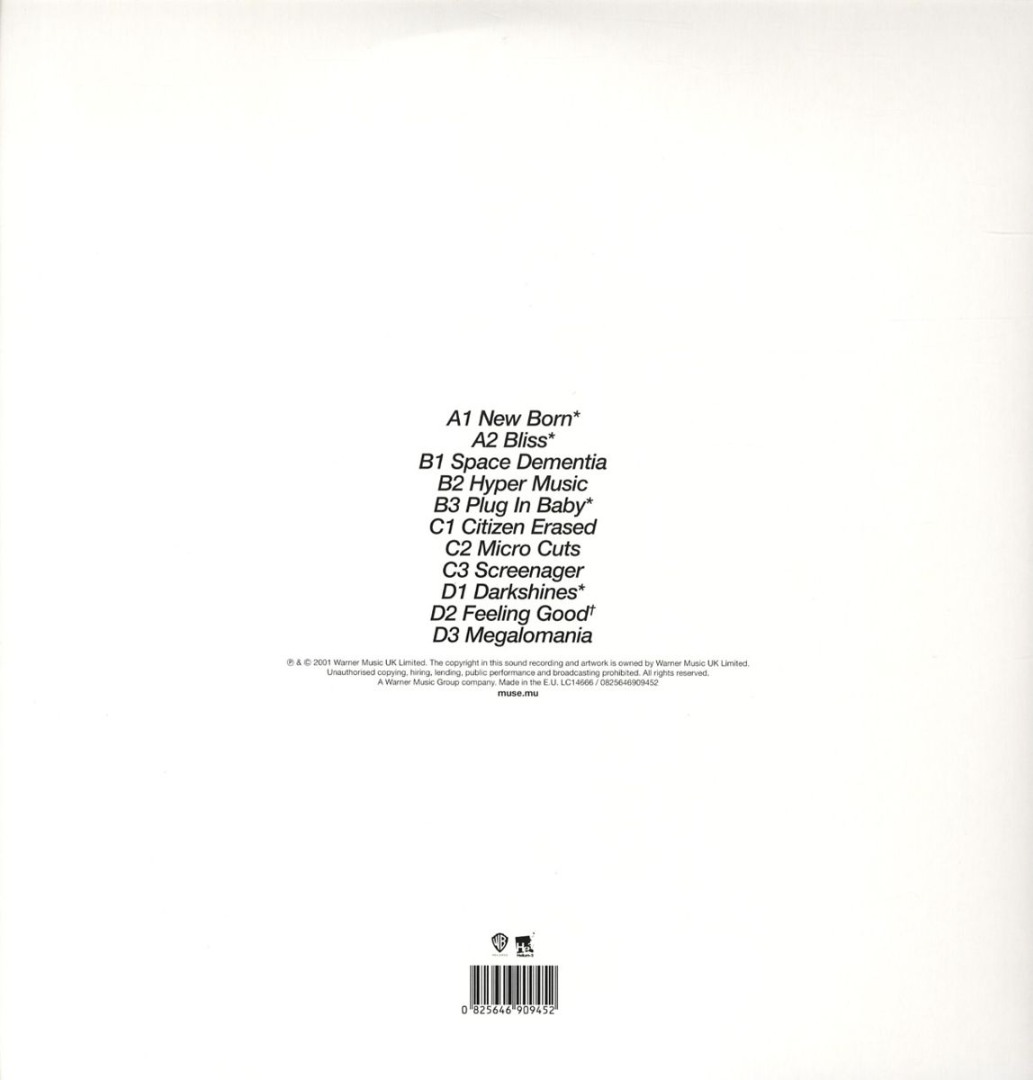 Muse - Origin of Symmetry - Plak 2LP