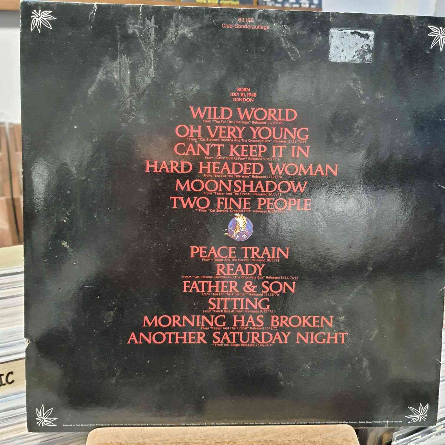 Cat Stevens – Greatest Hits  (1975 Almanya)  -Plak LP