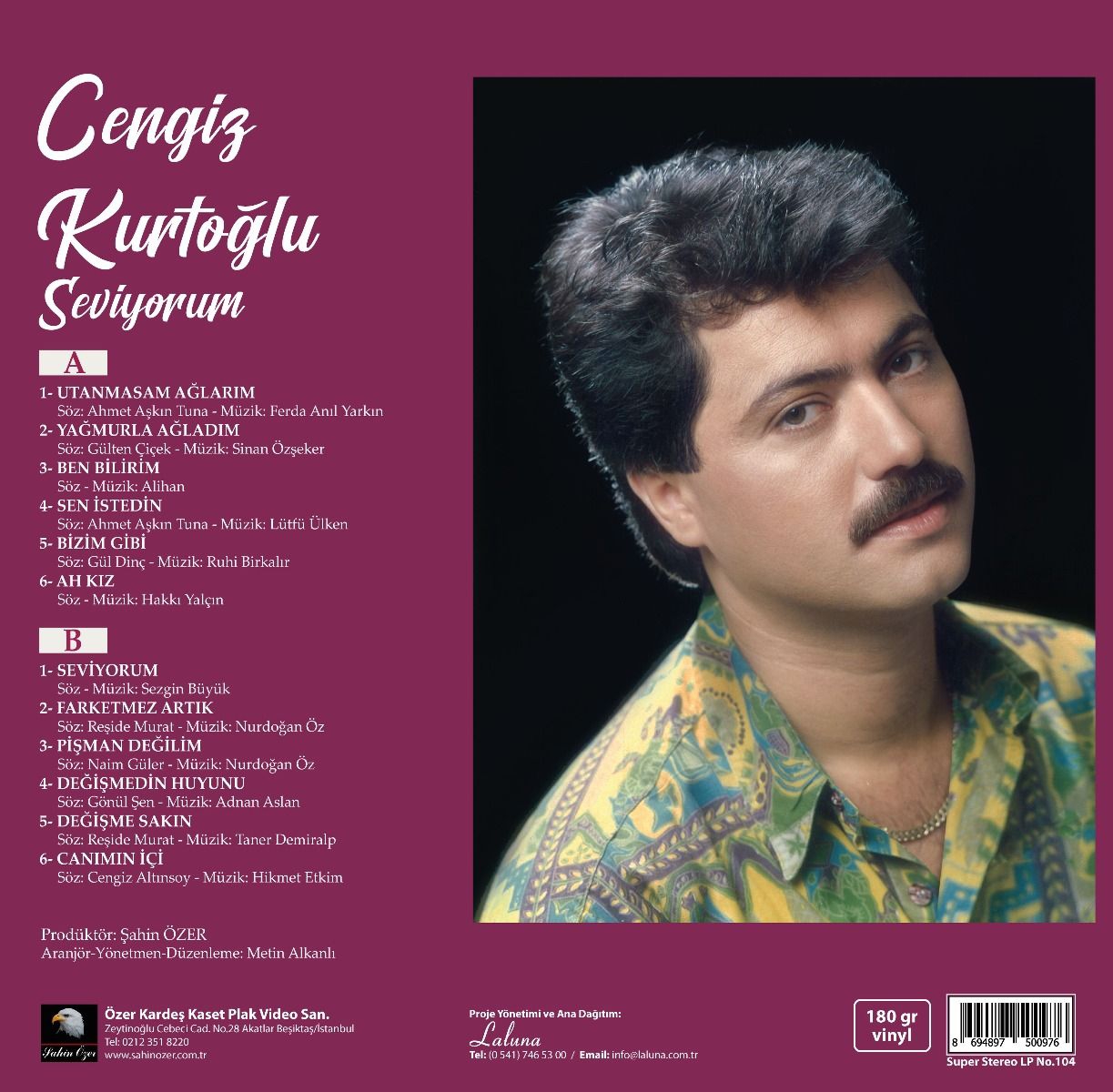 Cengiz Kurtoğlu - Seviyorum  -Plak LP