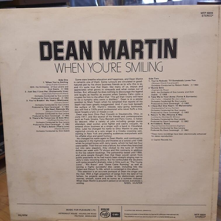 Dean Martin – When You're Smiling - Plak LP