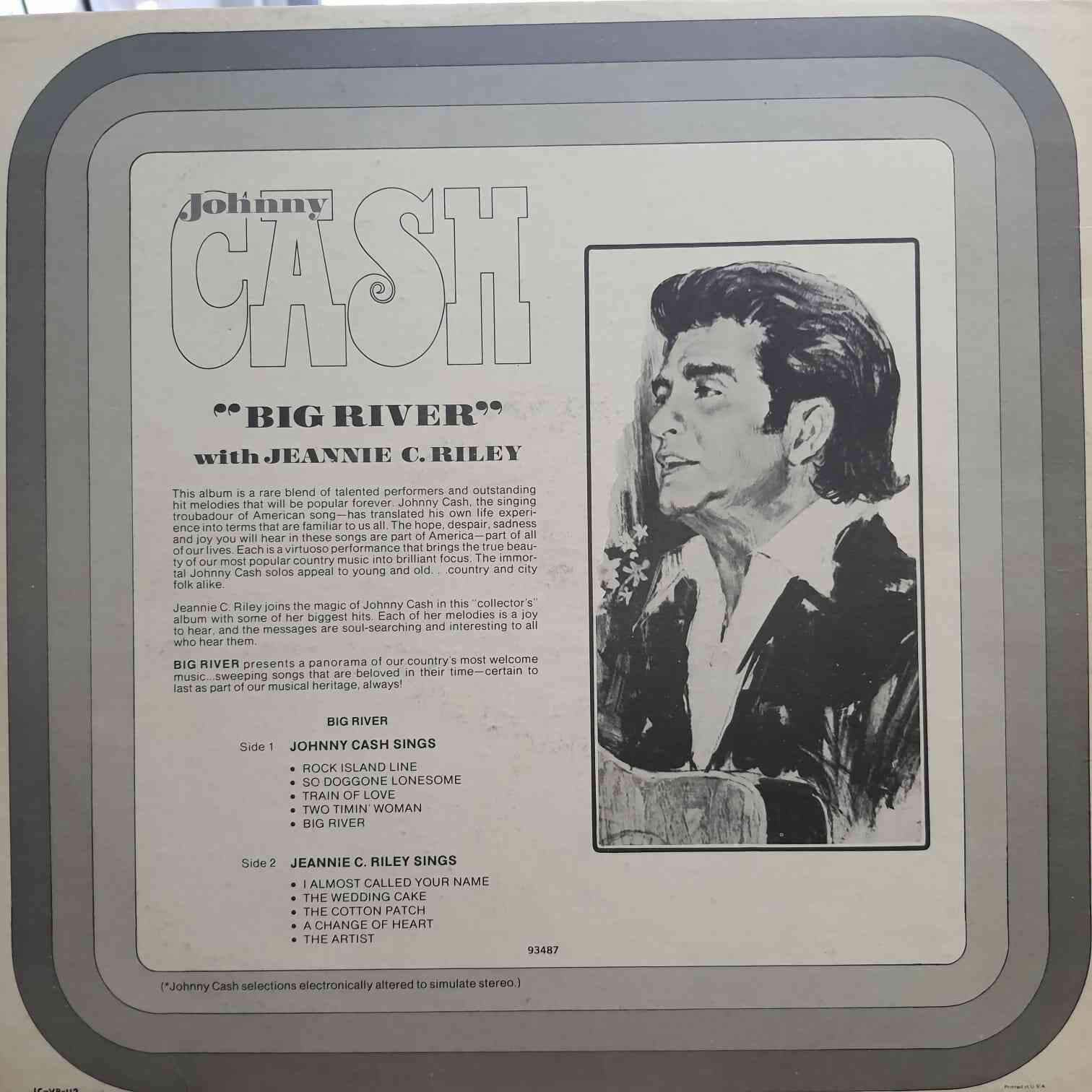 Johnny Cash And Jeannie C. Riley – Big River - Plak LP