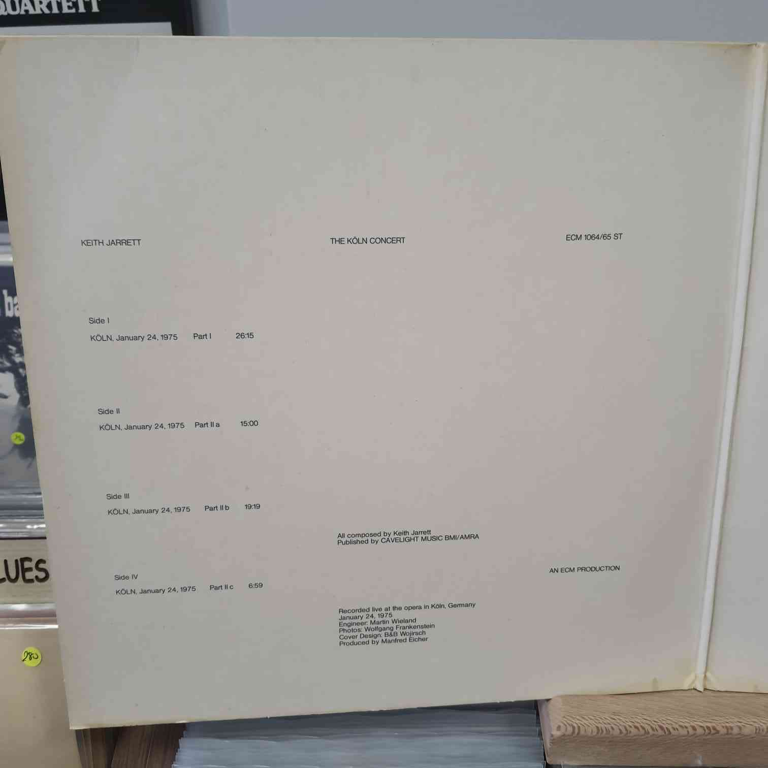 Keith Jarrett – The Köln Concert  - Plak 2LP