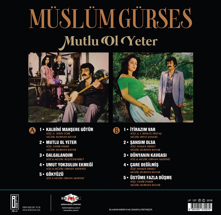Müslüm Gürses - Mutlu Ol Yeter - Plak LP