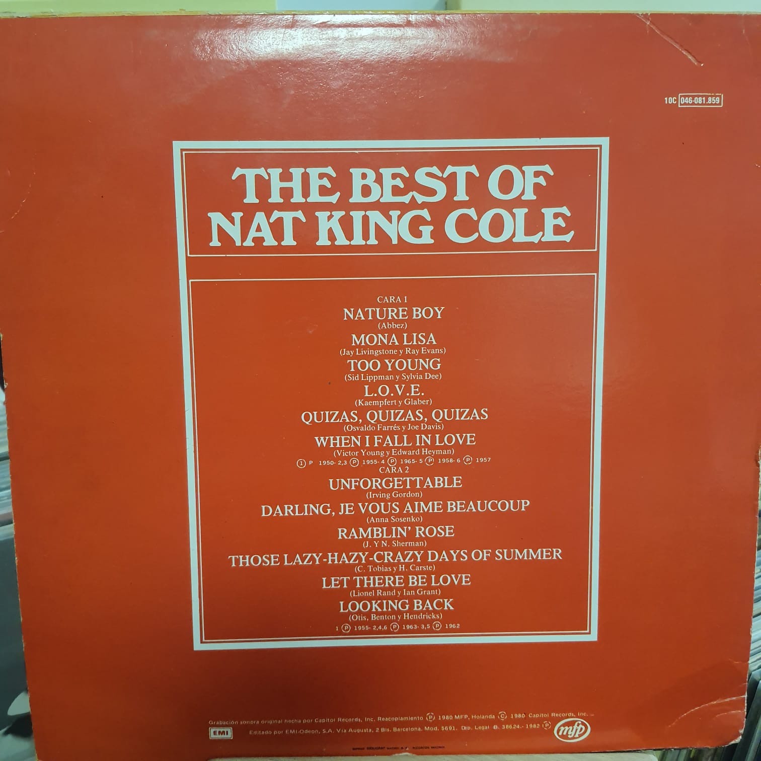 Nat King Cole – The Best Of Nat King Cole - Plak LP