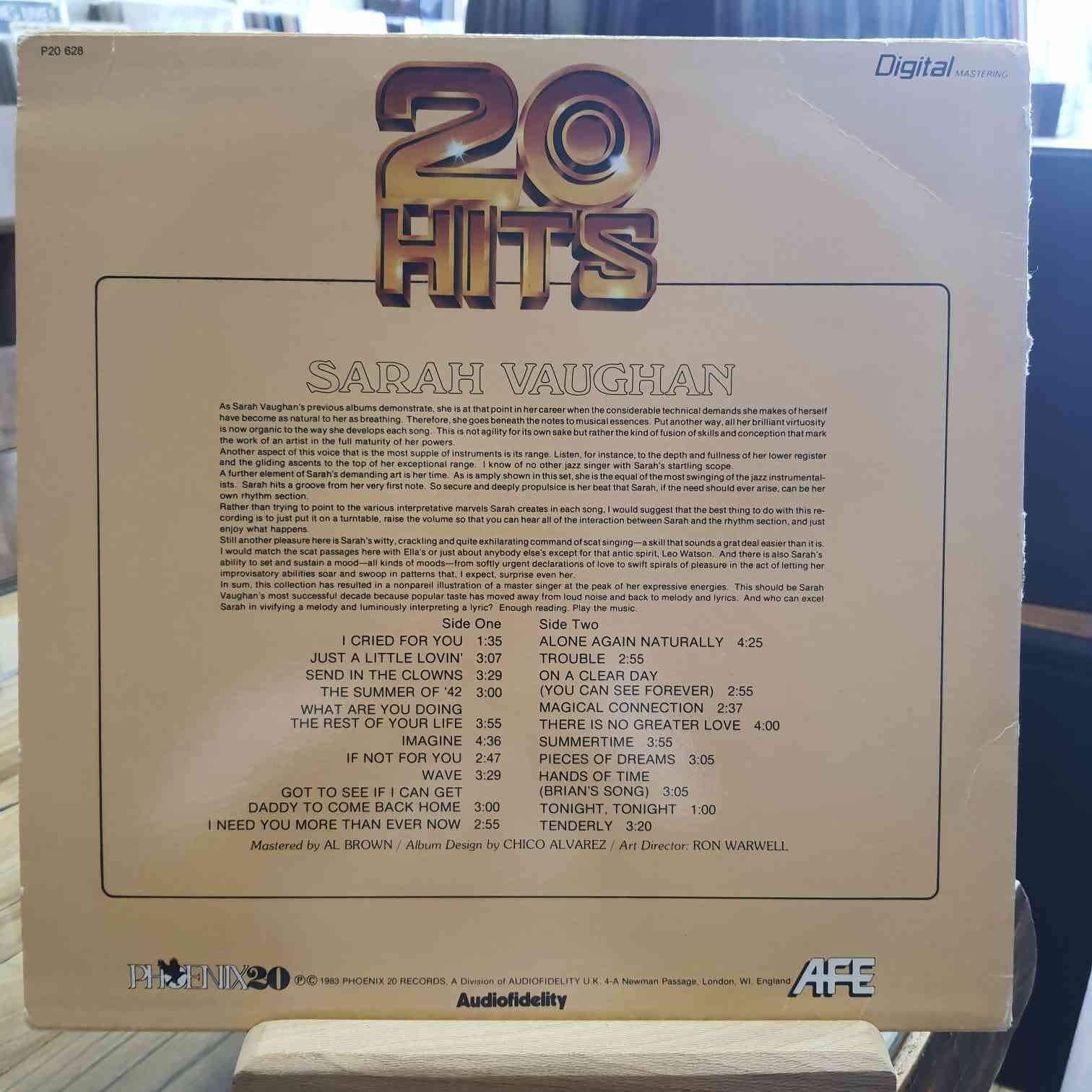 Sarah Vaughan – 20 Hits - Plak LP